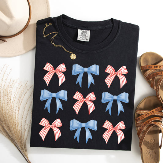 (QUARTNAY KNOWS BEST) PATRIOTIC COQUETTE BOWS