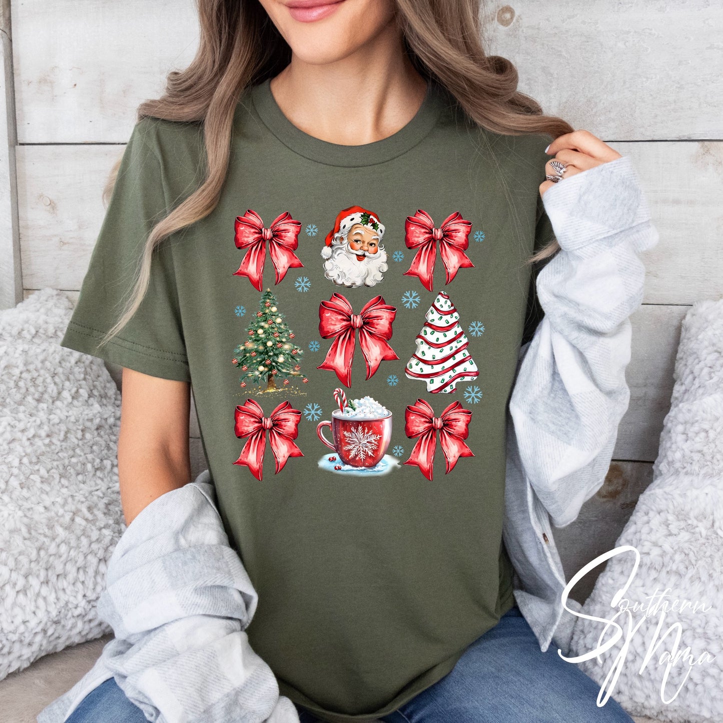 (SOUTHERN MAMA) SANTA AND BOWS