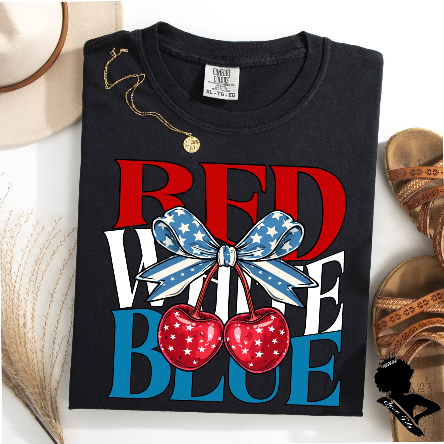 (QUEEN PETTY) RED WHITE BLUE
