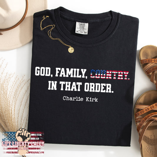 (LIFE LIBERTY LACEY) GOD FAMILY COUNTRY