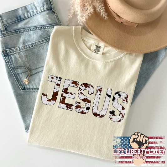 (LIFE LIBERTY LACEY) JESUS *cow print*