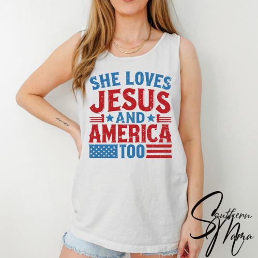 (SOUTHERN MAMA) LOVES JESUS & AMERICA TOO
