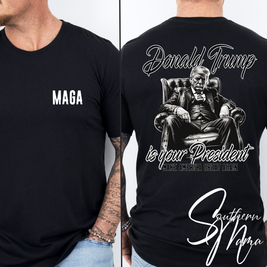 (SOUTHERN MAMA) BLACK ON BLACK TRUMP MAGA