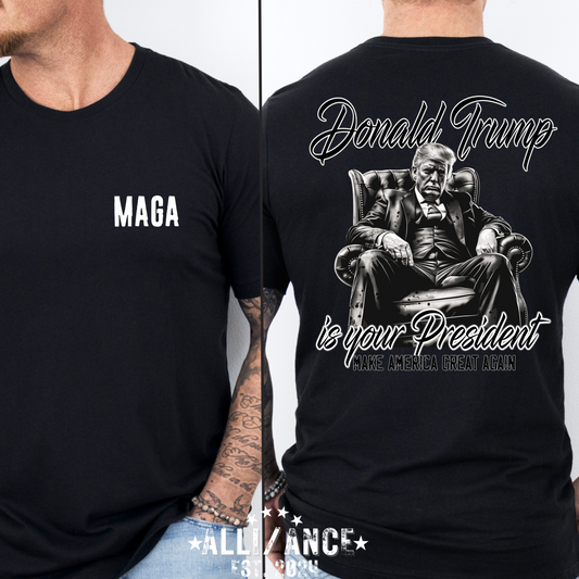 (ALLI/ANCE) BLACK ON BLACK TRUMP MAGA