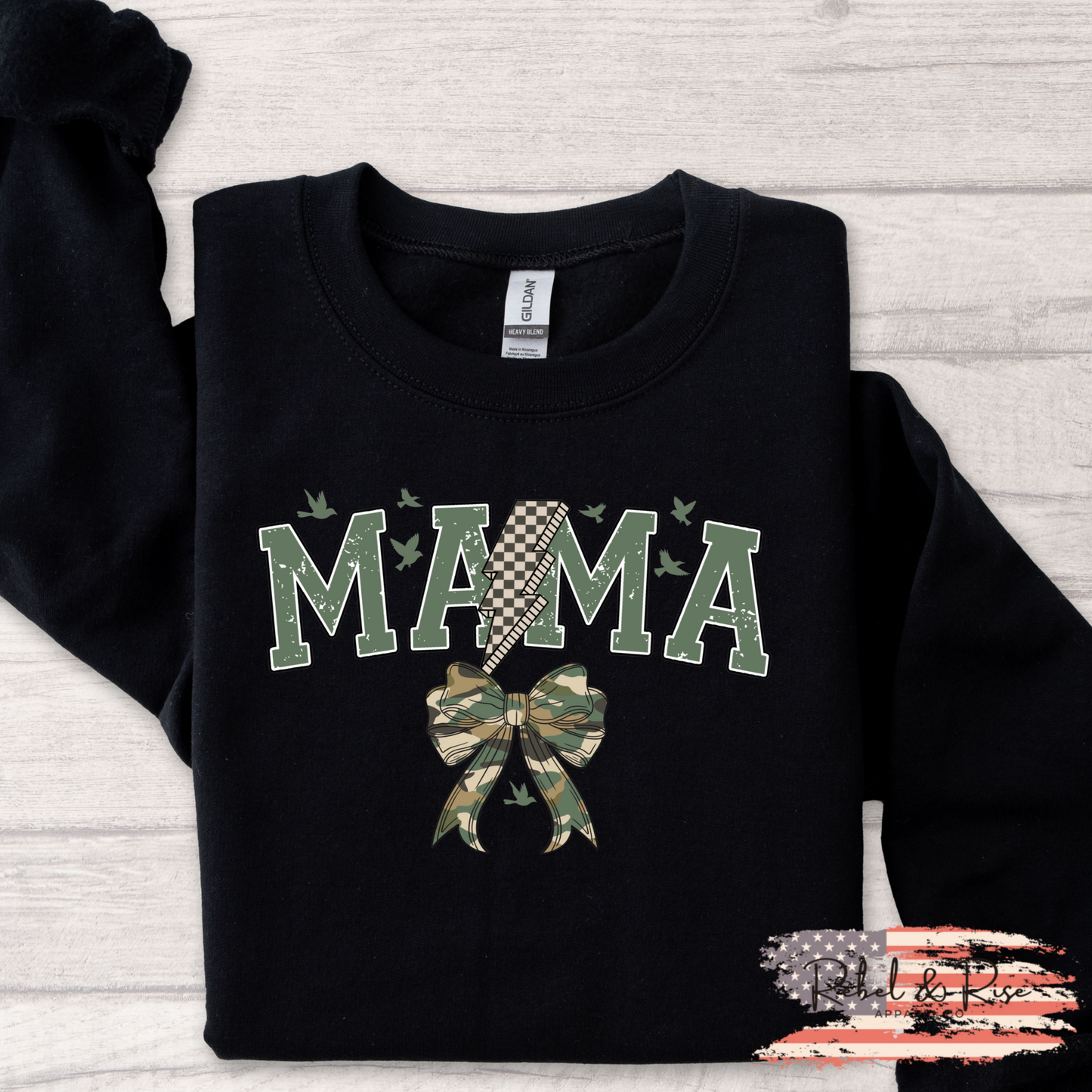 (REBEL & RISE) MAMA CAMO BOW