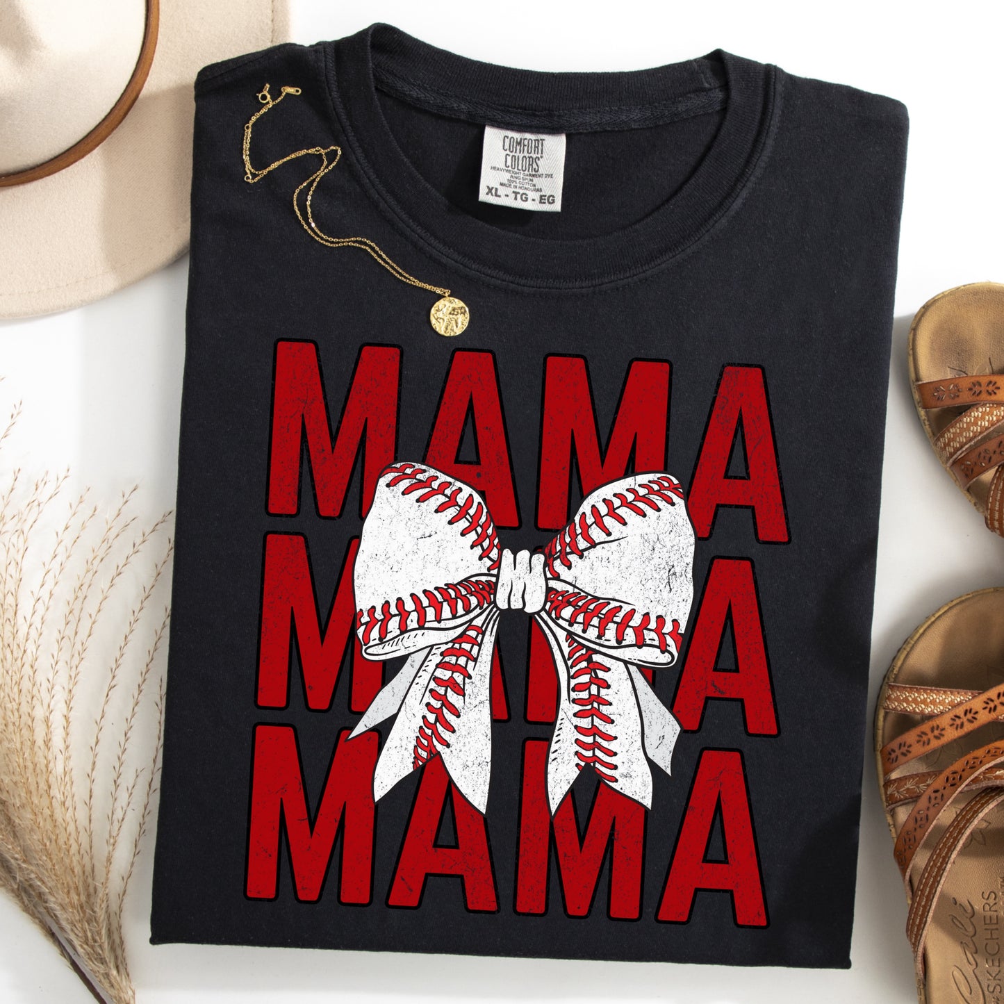 (SOUTHERN MAMA) MAMA BASEBALL BOW