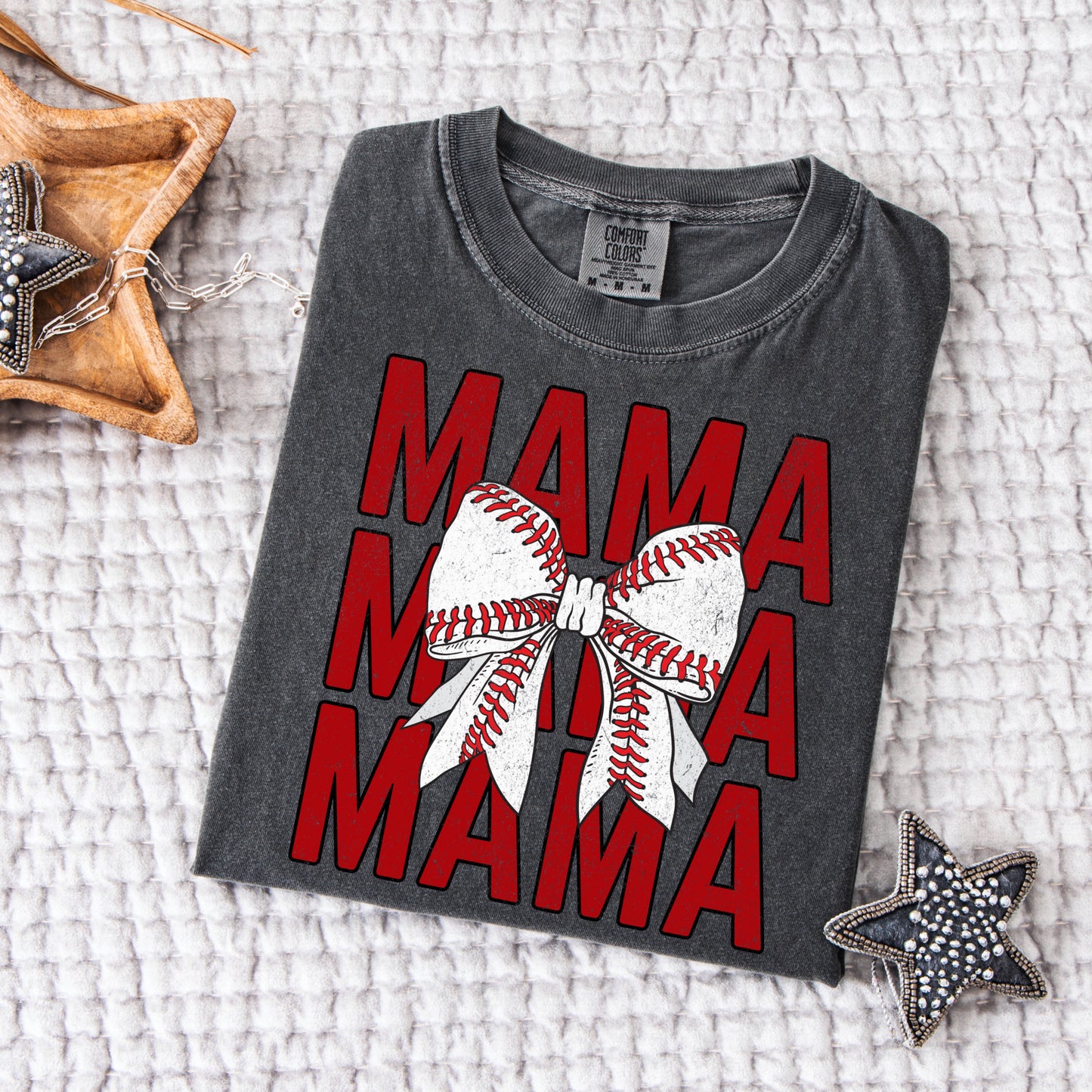 (SOUTHERN MAMA) MAMA BASEBALL BOW