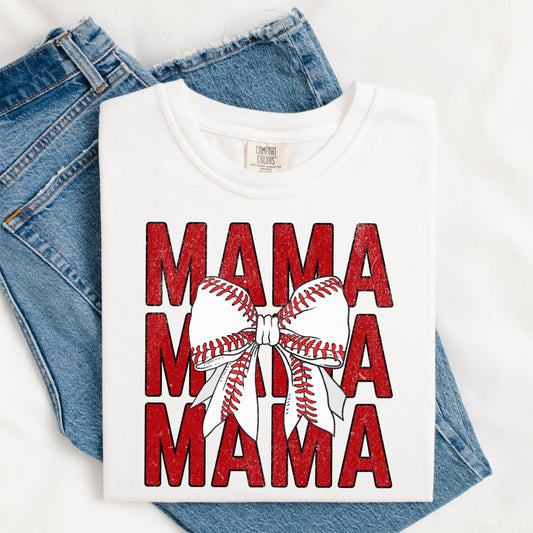 (SOUTHERN MAMA) MAMA BASEBALL BOW